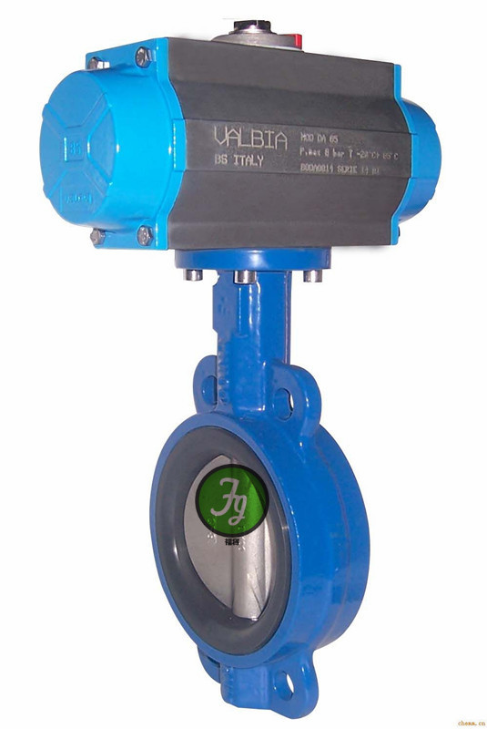 D671X/F型对夹式气动蝶阀系列产品是一种由活塞式双作用气动执行器或单作用气动执行器和对夹式蝶阀组成，配电磁阀、空气过滤减压器、限位开关（阀位回讯器），可实现对工艺管路中流体介质的比例调节和二位切断控制，从而达到对流体介质的自动化控制。【产品特点】 1、气动对夹蝶阀是一种自控蝶阀，具备对夹蝶阀安装方便、流阻小等特点；...